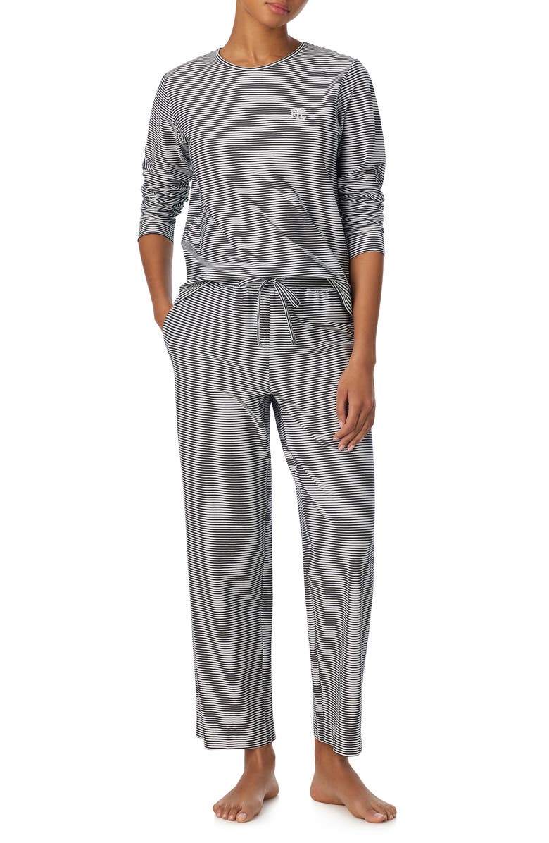 Lauren Ralph Lauren Print Cotton Ankle Length Pajamas, Alternate, color, 