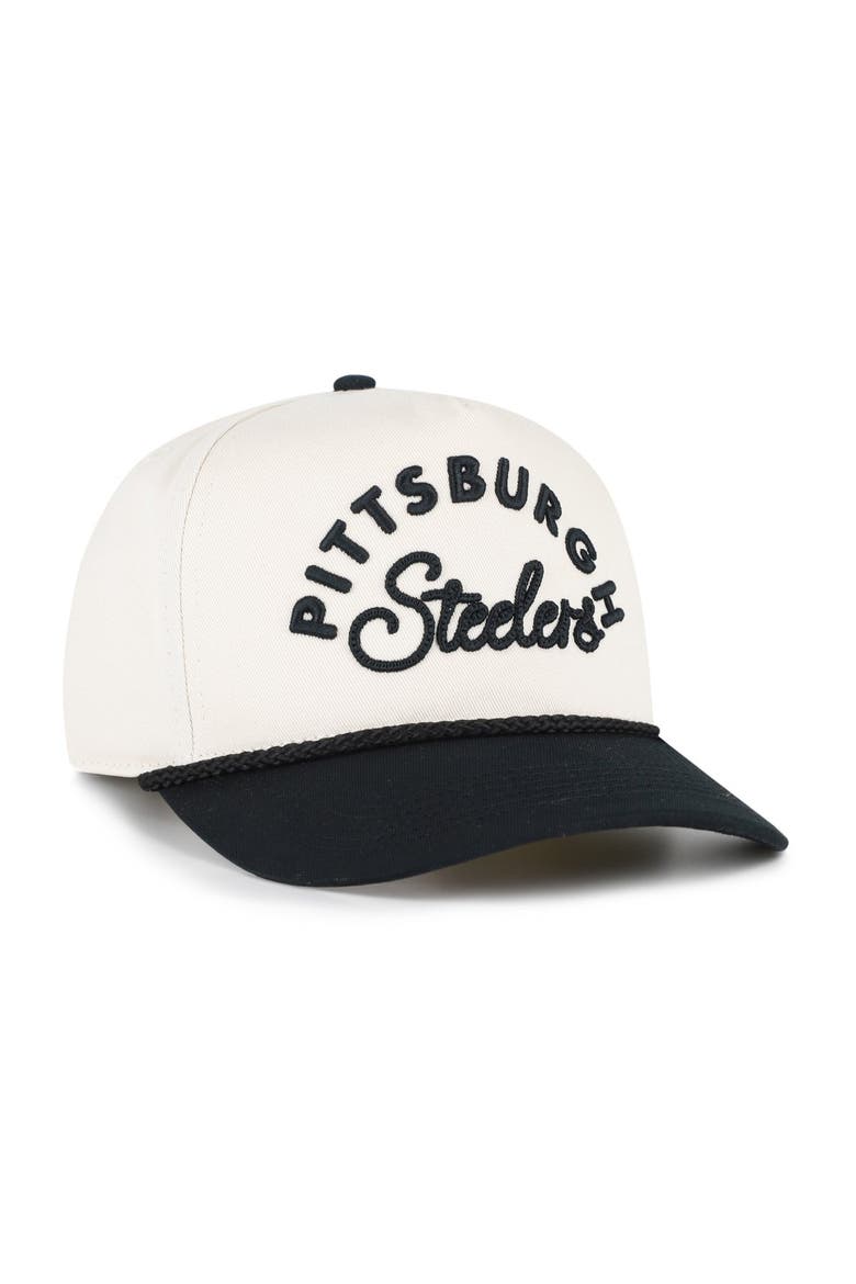 Women's '47 Natural Pittsburgh Steelers Rope Script Hitch Adjustable Hat, Alternate, color, Natural