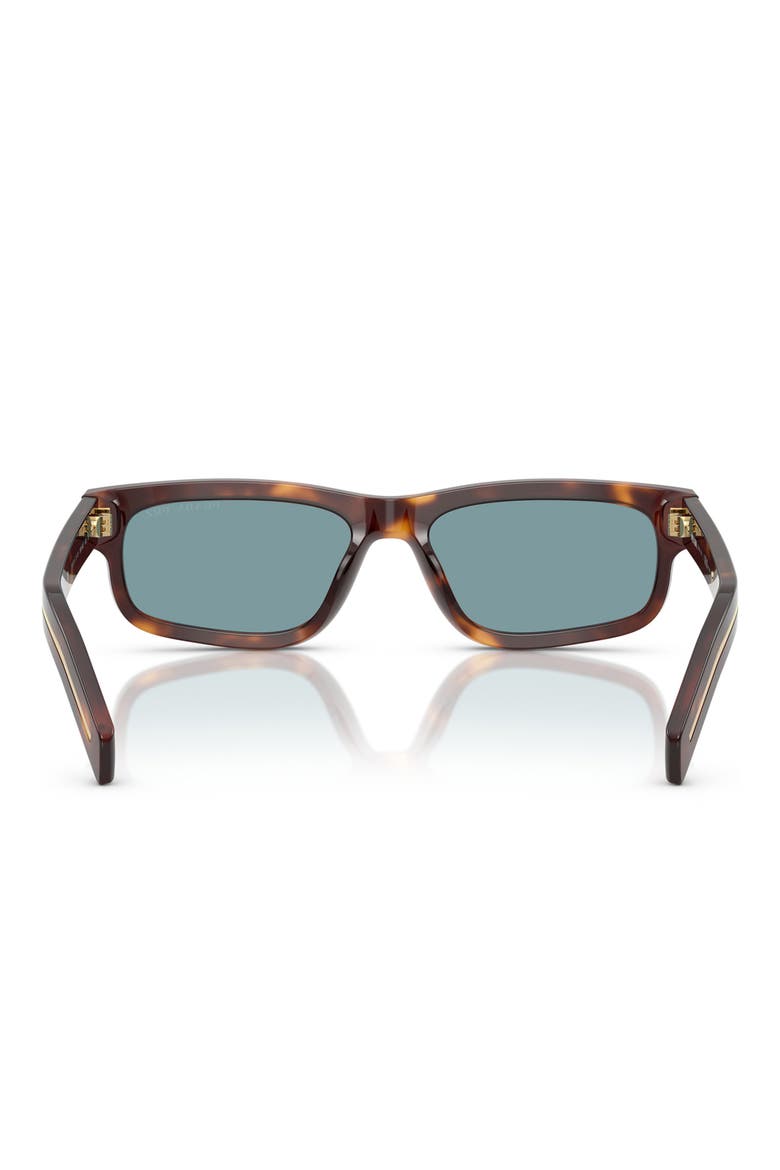 57mm Polarized Rectangular Sunglasses, Alternate, color, BROWN TORT
