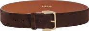 SANDRO Leather belt with metal buckle