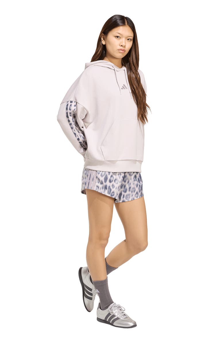adidas Printed 3-Stripe Hoodie, Alternate, color, Ice Purple/ Multicolor
