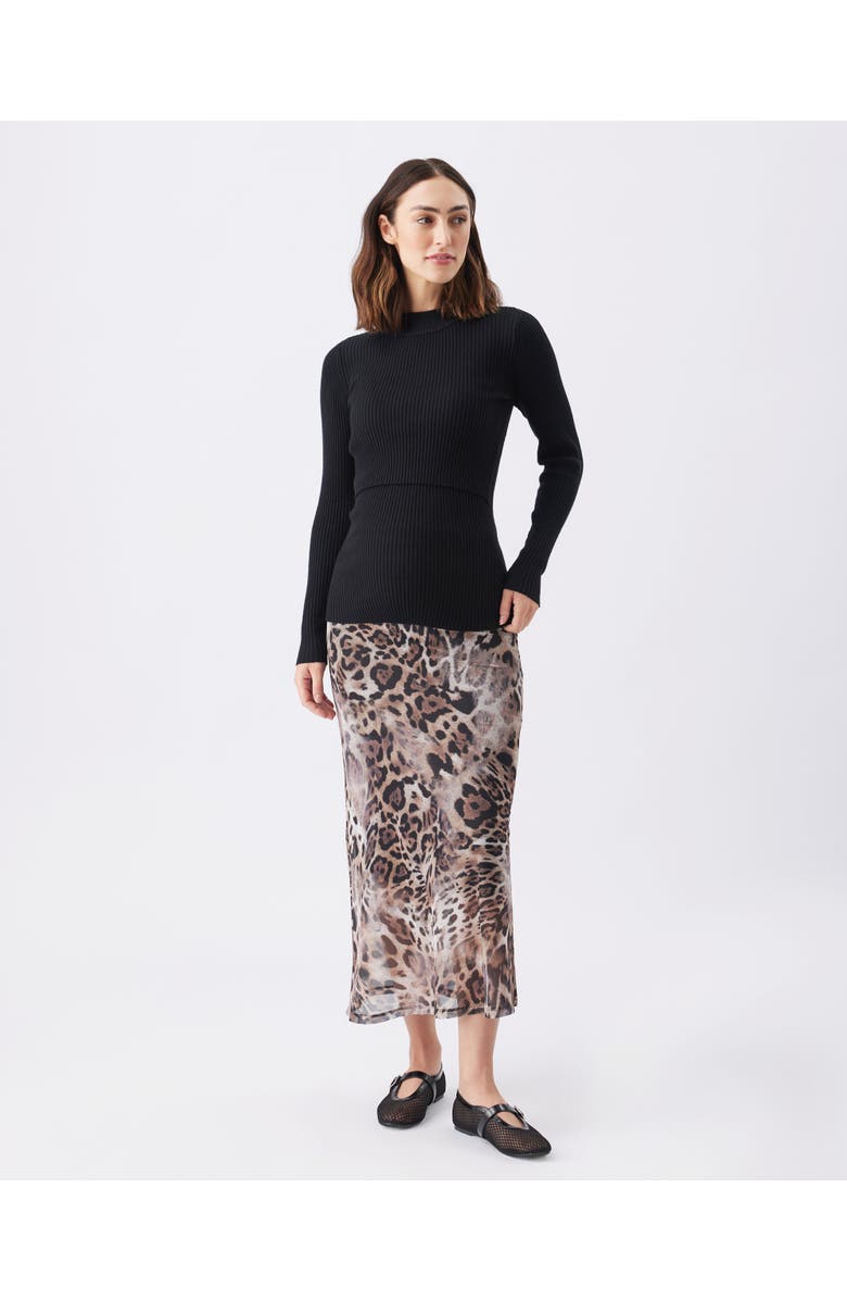 Ripe Maternity Lift Up Nursing Knit, Alternate, color, Black