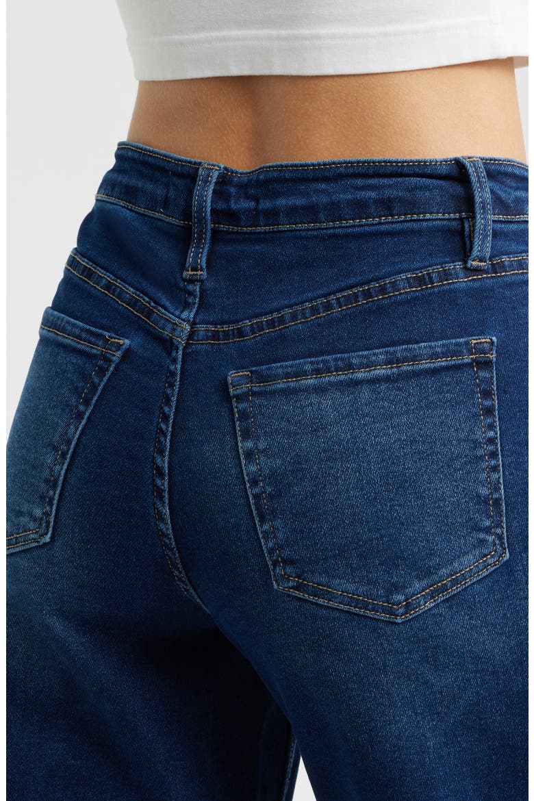 Bella High Waist Wide Leg Jeans, Alternate, color, DARK BLUE