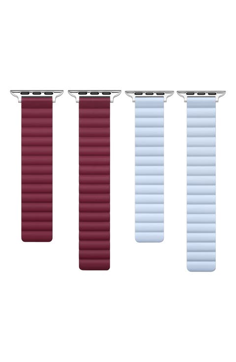 2-Pack Assorted Magnetic Silicone Apple Watch® Watchbands