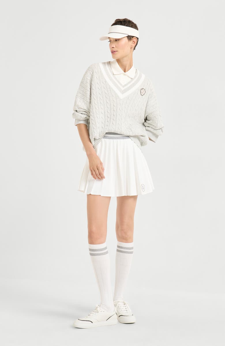 Brunello Cucinelli Sweater with logo, Alternate, color, Light Grey