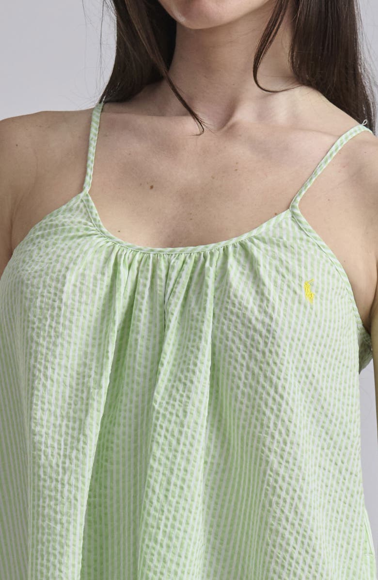 Polo Ralph Lauren Seersucker Nightgown, Alternate, color, Pistachio Green