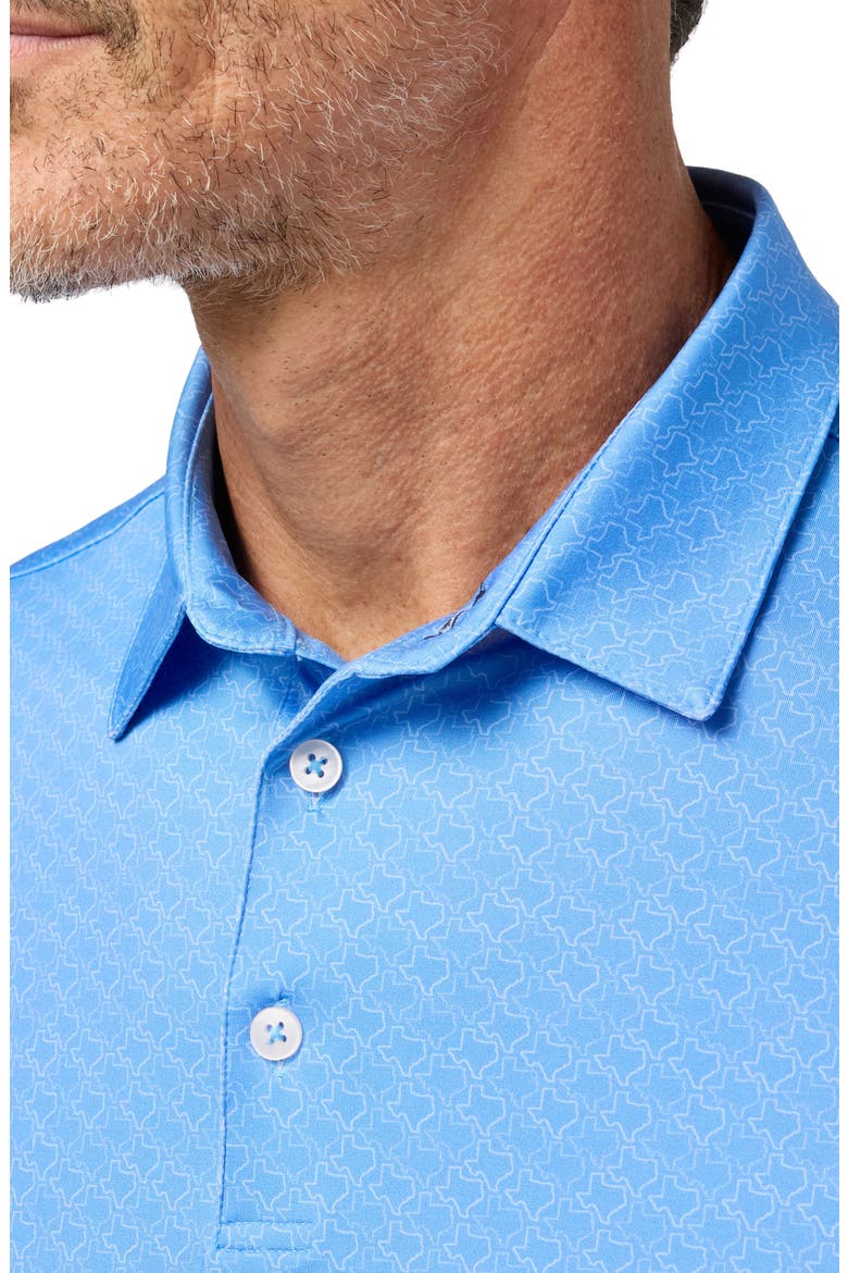 Versa Trim Fit Performance Golf Polo, Alternate, color, SKYLINE BLUE TEXAS FOREVER