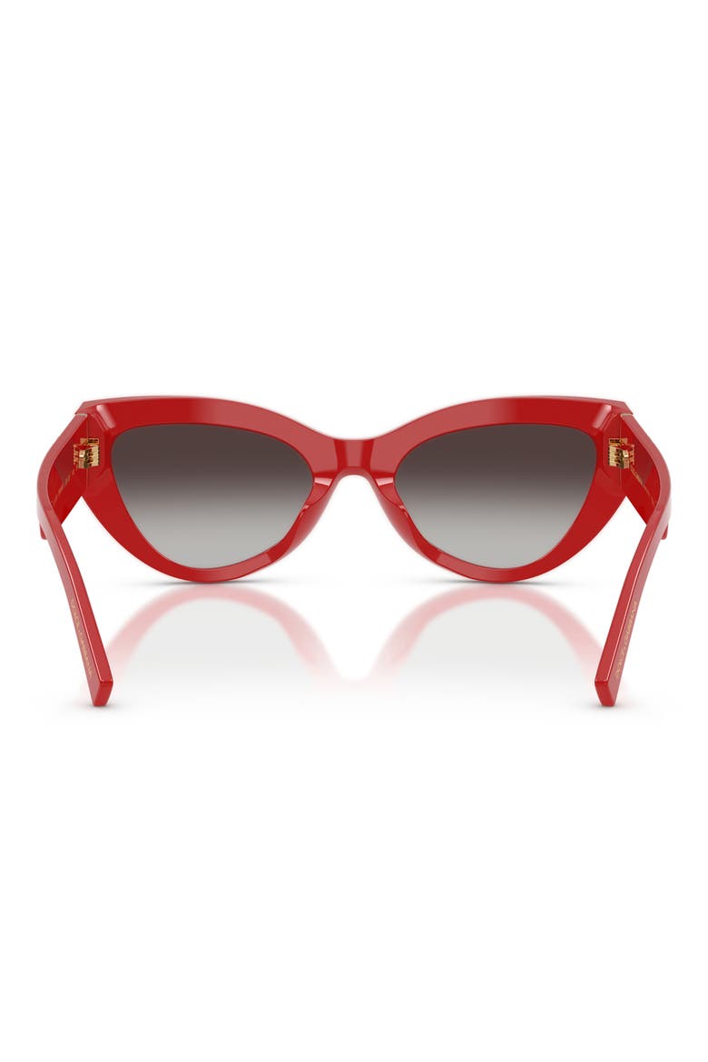 55mm Cat Eye Sunglasses, Alternate, color, FULL RED / GREY GRADIENT