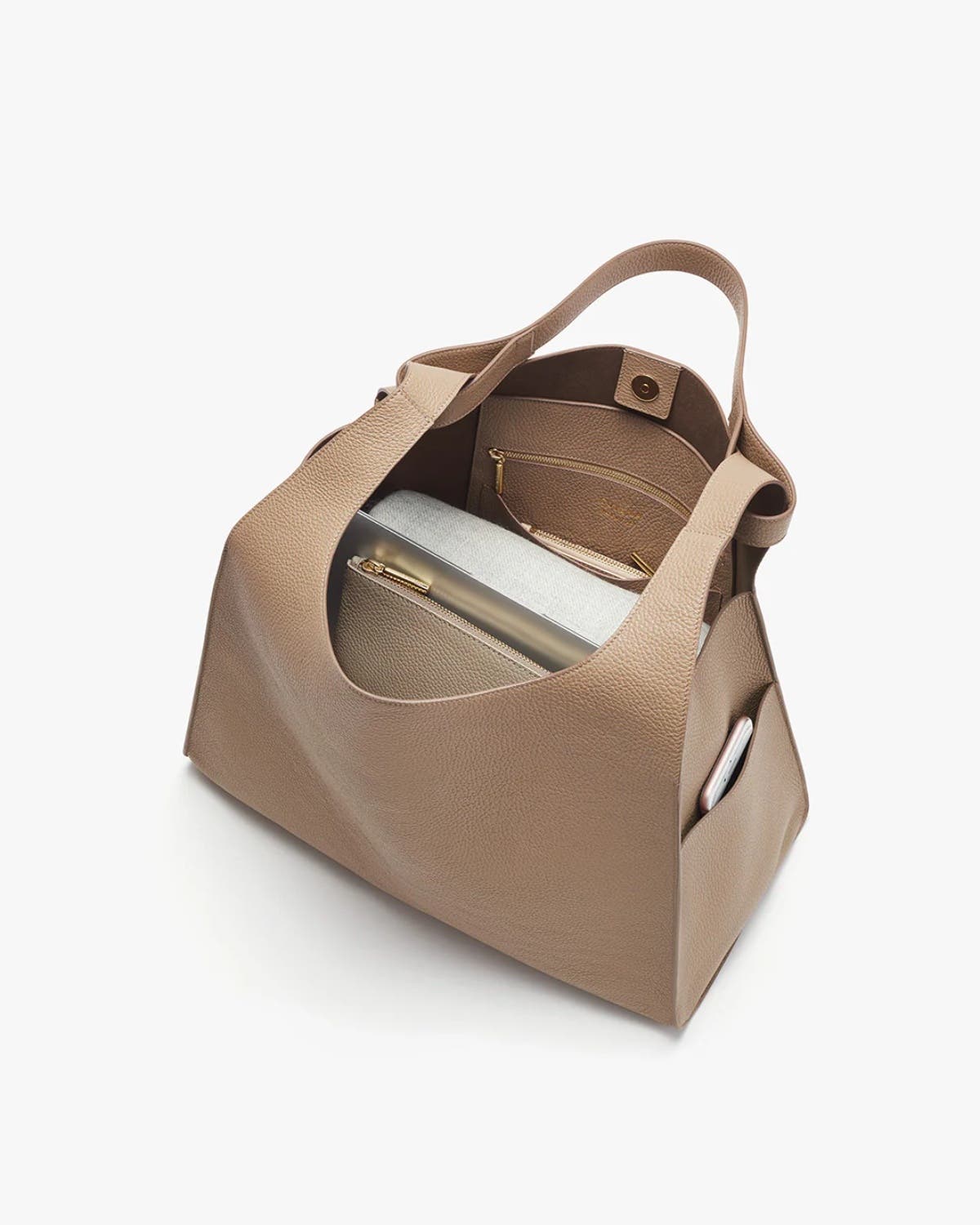 Oversized Double Loop Bag, Alternate, color, Cappuccino