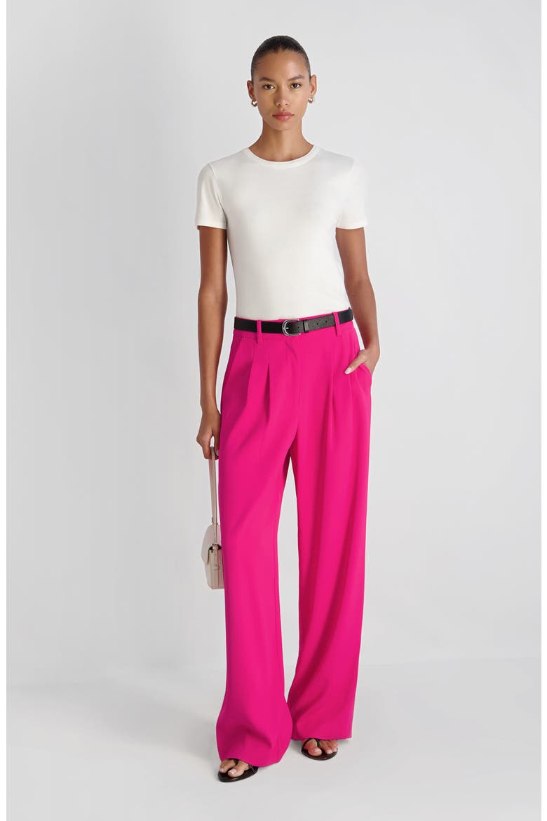 Harrie Wide Leg Suiting Pants, Alternate, color, 80-ELECTRIC PINK
