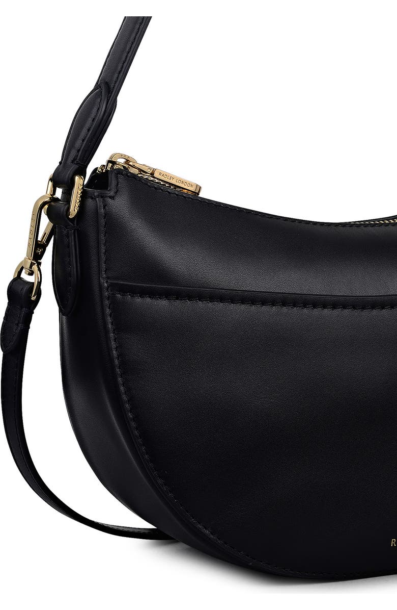 Radley Portland Way Leather Shoulder Bag, Alternate, color, Black