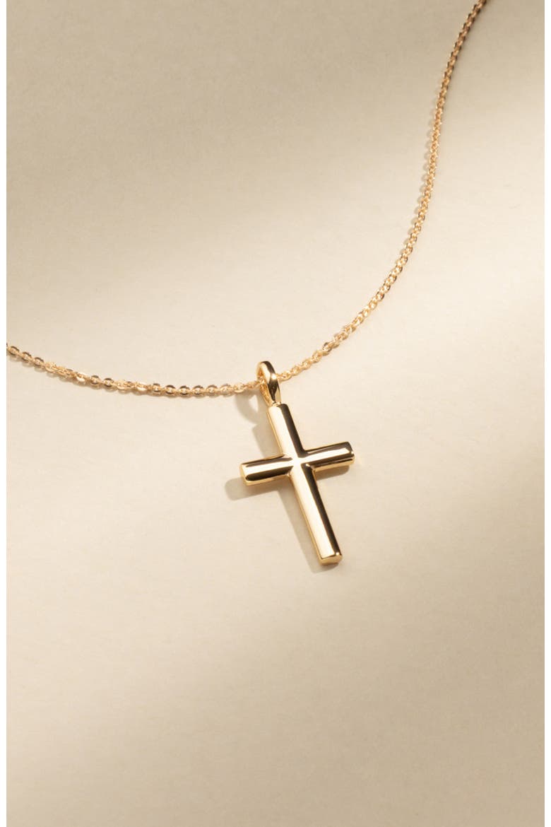 Full Cross Necklace, Alternate, color, Gold Vermeil