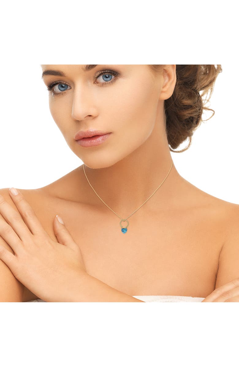 LuvMyJewelry Sun Turquoise Ring & Pendant Necklace, Alternate, color, 14Kt Gold Vermeil On Sterling