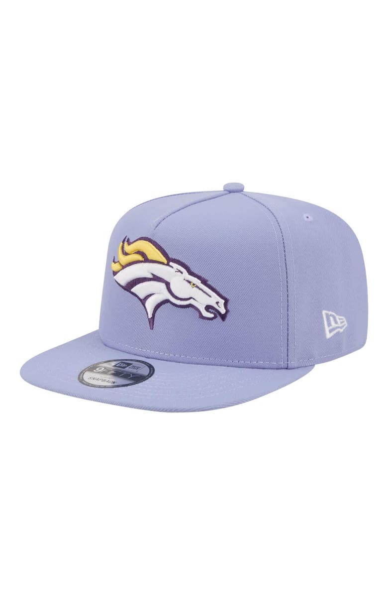 New Era Men's New Era  Lavender Denver Broncos Bloom A-Frame 9FIFTY Snapback Hat, Alternate, color, Lavender