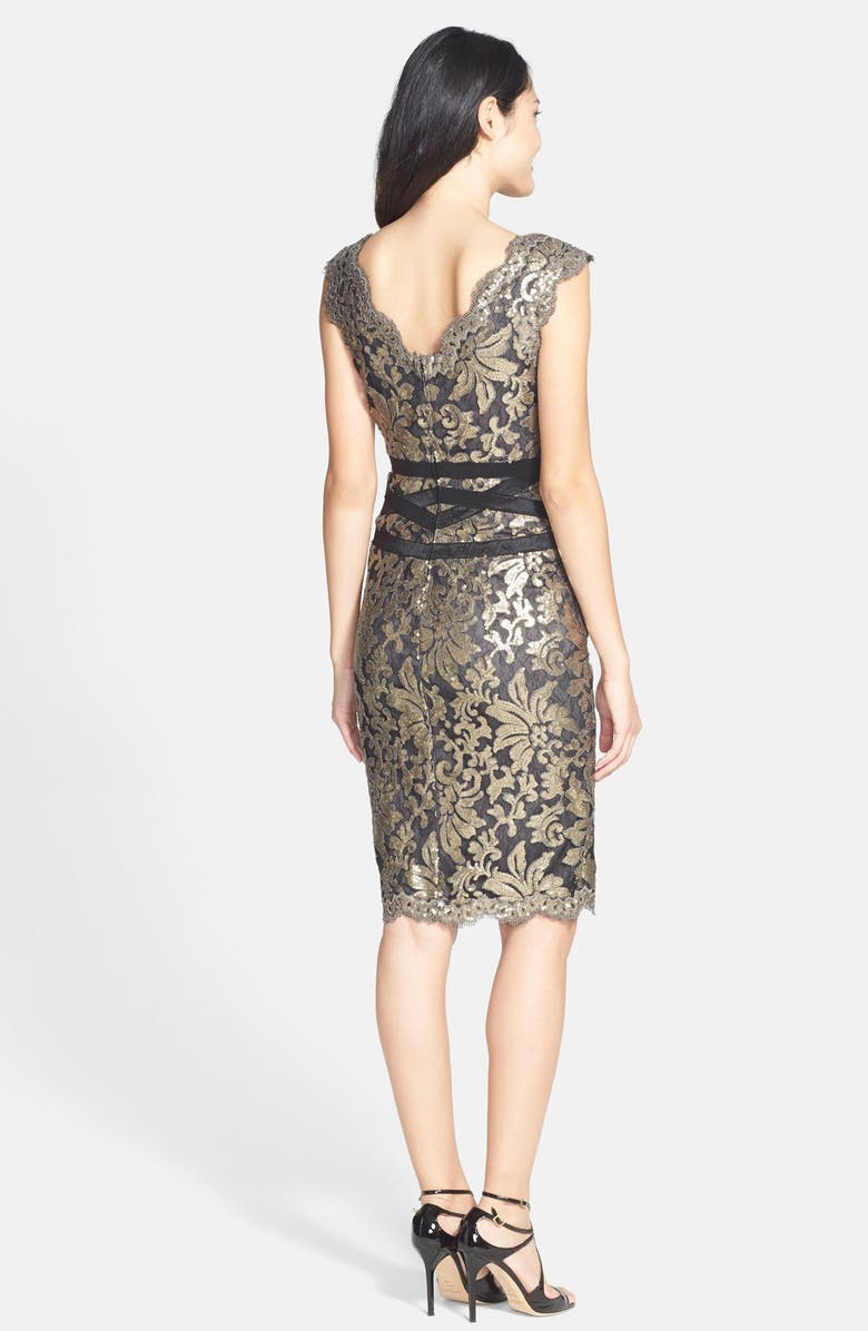 Tadashi Shoji Sequin Lace Sheath Dress, Alternate, color,