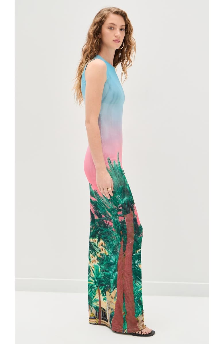Dur Doux Miami Maxi Dress, Alternate, color, Miami Palm Print