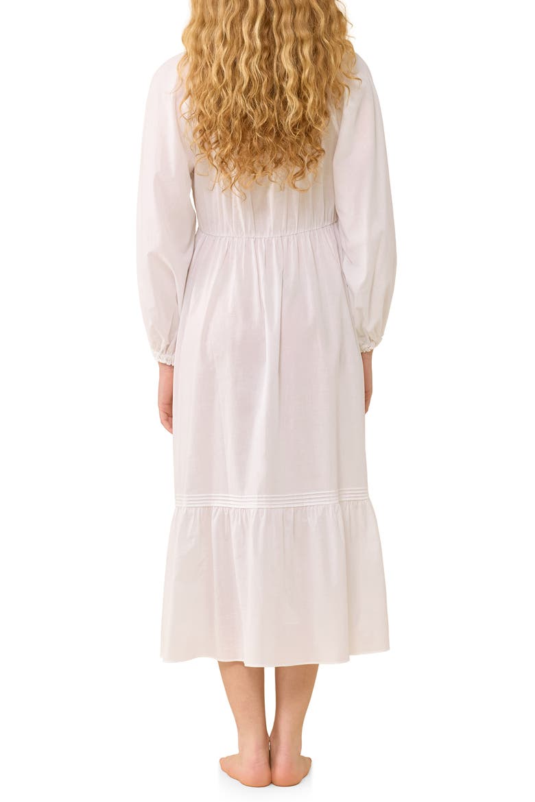 Lace Trim Cotton Ballet Nightgown, Alternate, color, WHITE
