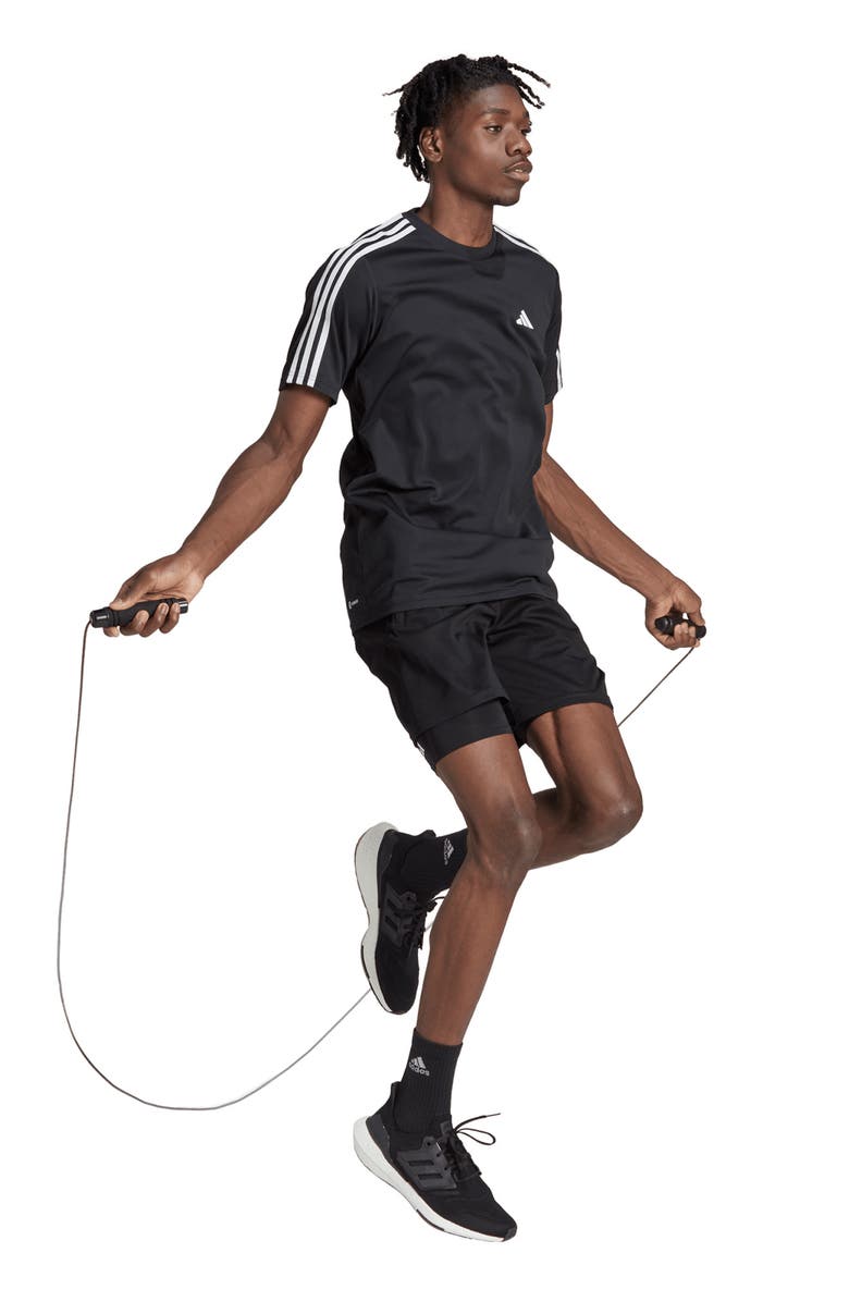 adidas Train Base 3-Stripe T-Shirt, Alternate, color,