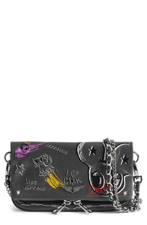 Zadig & Voltaire Nano Rock Humberto Clutch In Gray