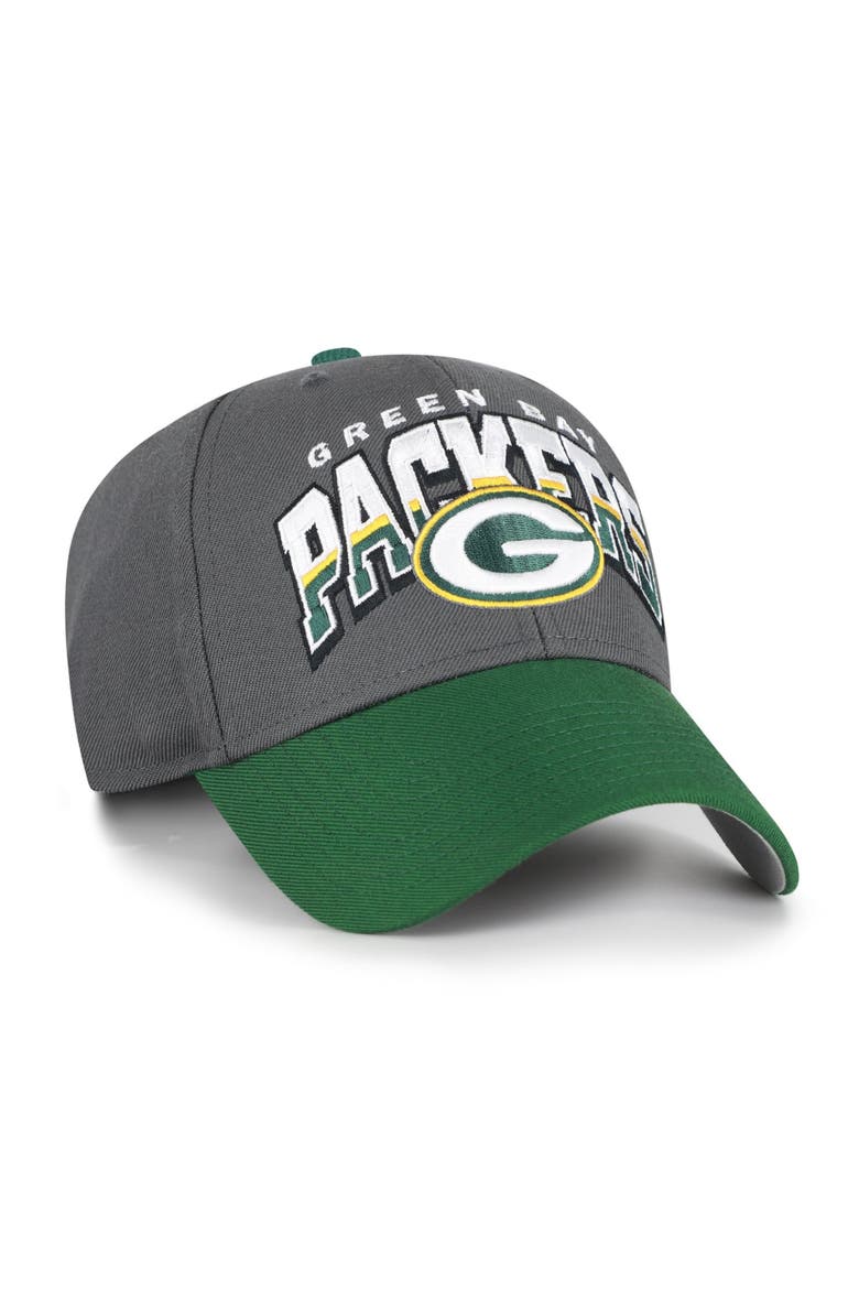 Men's '47 Charcoal Green Bay Packers Split Block MVP Adjustable Hat, Alternate, color, Charcoal