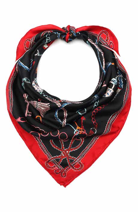 lock and key silk square scarf