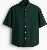 H&M Relaxed Fit Short-sleeved Oxford Shirt