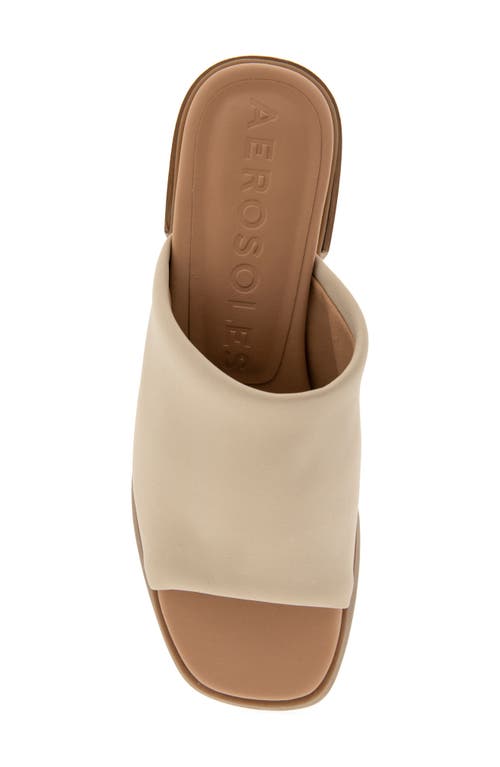 Aerosoles Denise Platform Sandal In Stone Stretch Fabric
