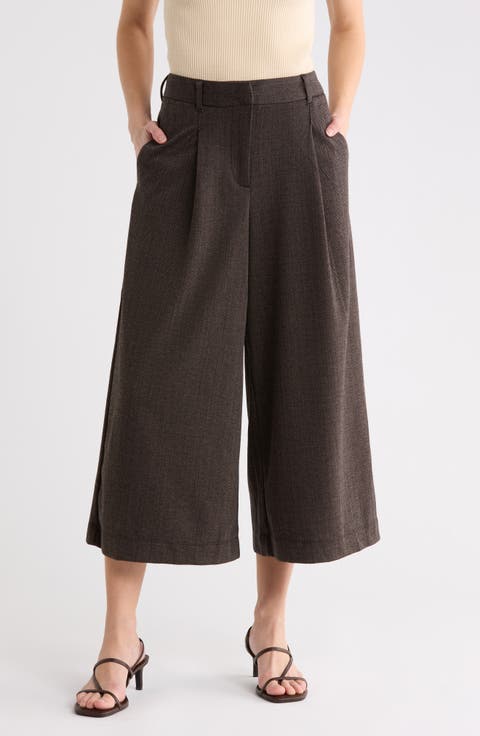Double Knit Striped Culottes