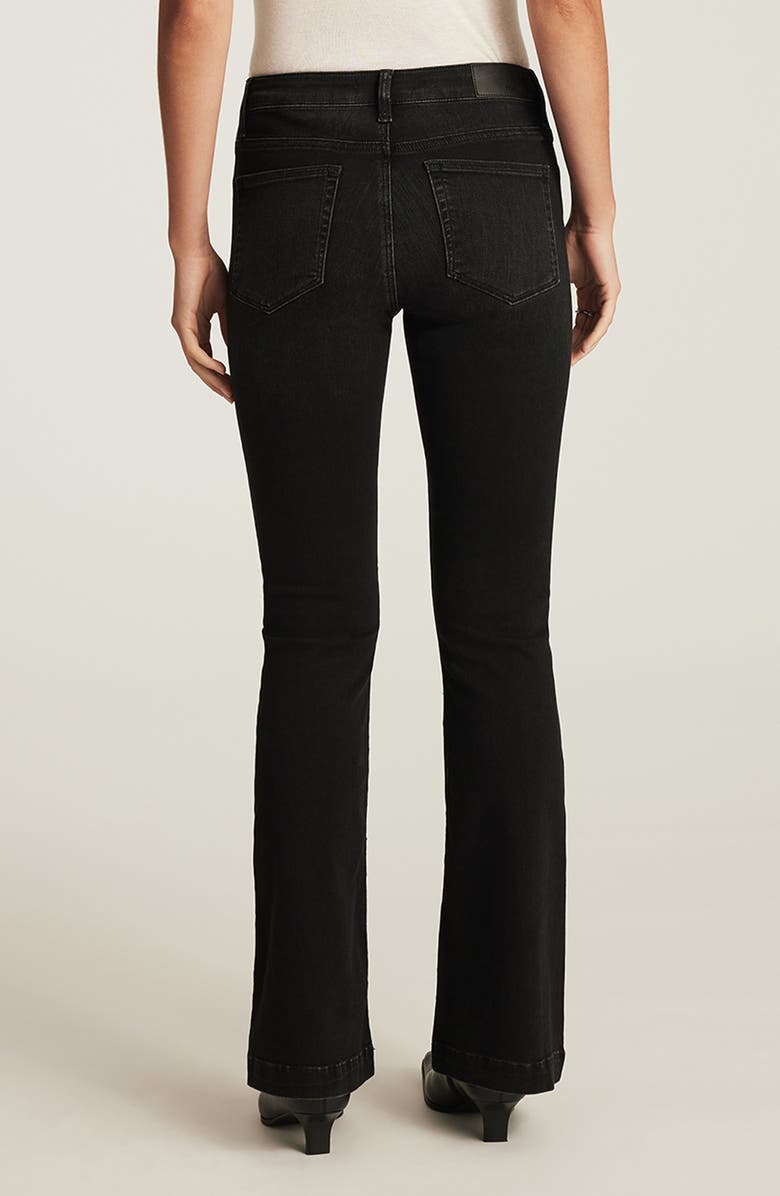 Mavi Jeans Sydney Mid Rise Flare Jeans, Alternate, color, Dark Smoke Feather Blue