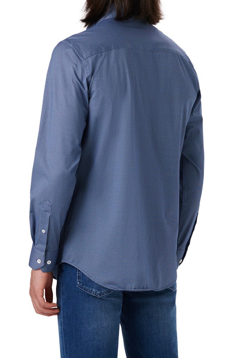 Bugatchi OoohCotton<sup>®</sup> Diamond Print Button-Up Shirt, Alternate, color, 