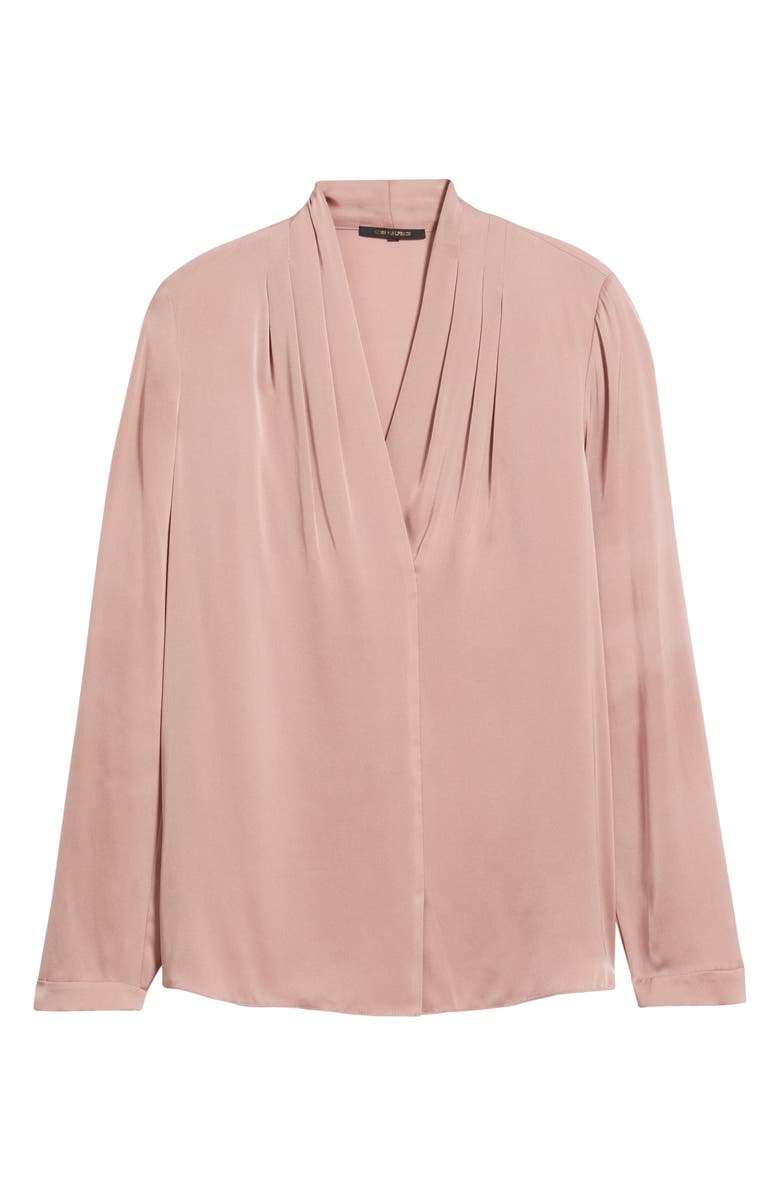 KOBI HALPERIN Nellie Pleated Stretch Silk Top, Alternate, color, 