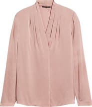 KOBI HALPERIN Nellie Pleated Stretch Silk Top