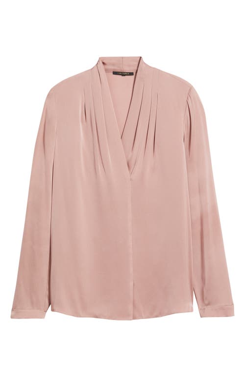 Kobi Halperin Nellie Pleated Stretch Silk Top In Pink