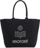 Isabel Marant Small Yenky Festive Studded Logo Canvas Tote