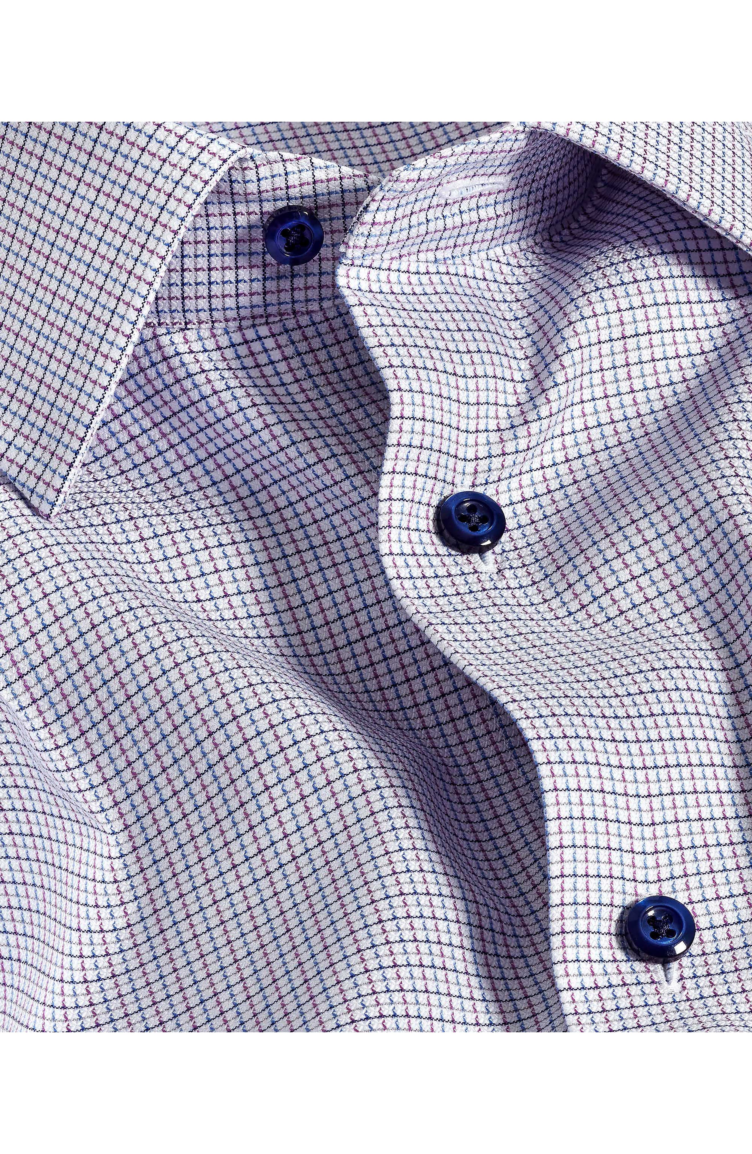 Regular Fit Microcheck Cotton Dobby Dress Shirt - image 2