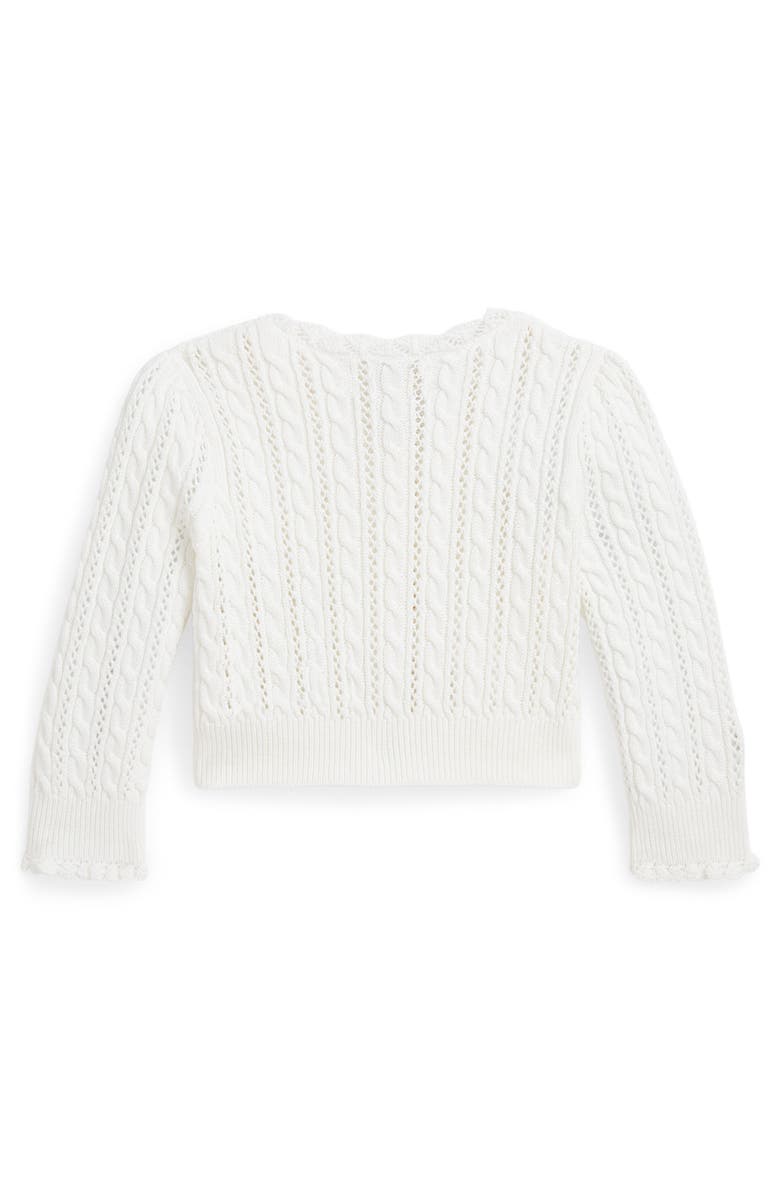 Ralph Lauren Pointelle Cotton Cardigan, Alternate, color, 