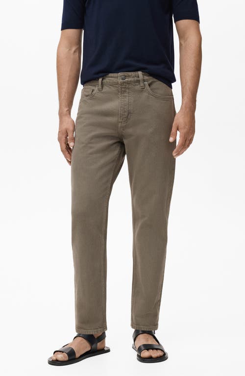 Mango Ben Tapered Jeans In Brown