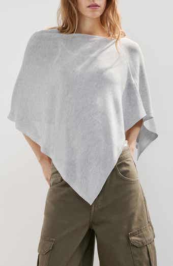 Raul Asymmetrical Hem Knit Cape