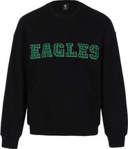 CUCE Women's Cuce Black Philadelphia Eagles Chenille Jeweled Sweatshirt