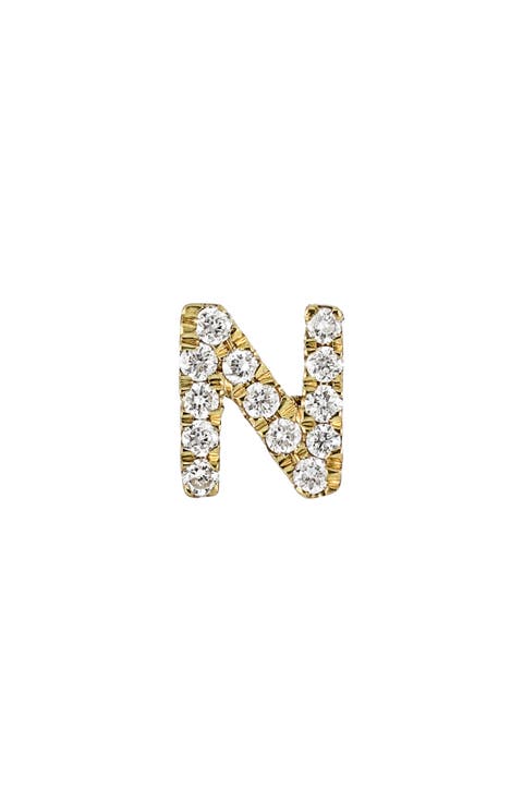 Icon Diamond Initial Single Stud Earring (Nordstrom Exclusive)