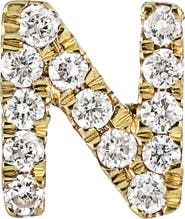Bony Levy Icon Diamond Initial Single Stud Earring