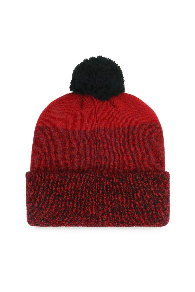 Men's '47 Red Washington Nationals Darkfreeze Cuffed Knit Hat with Pom, Alternate, color, Red