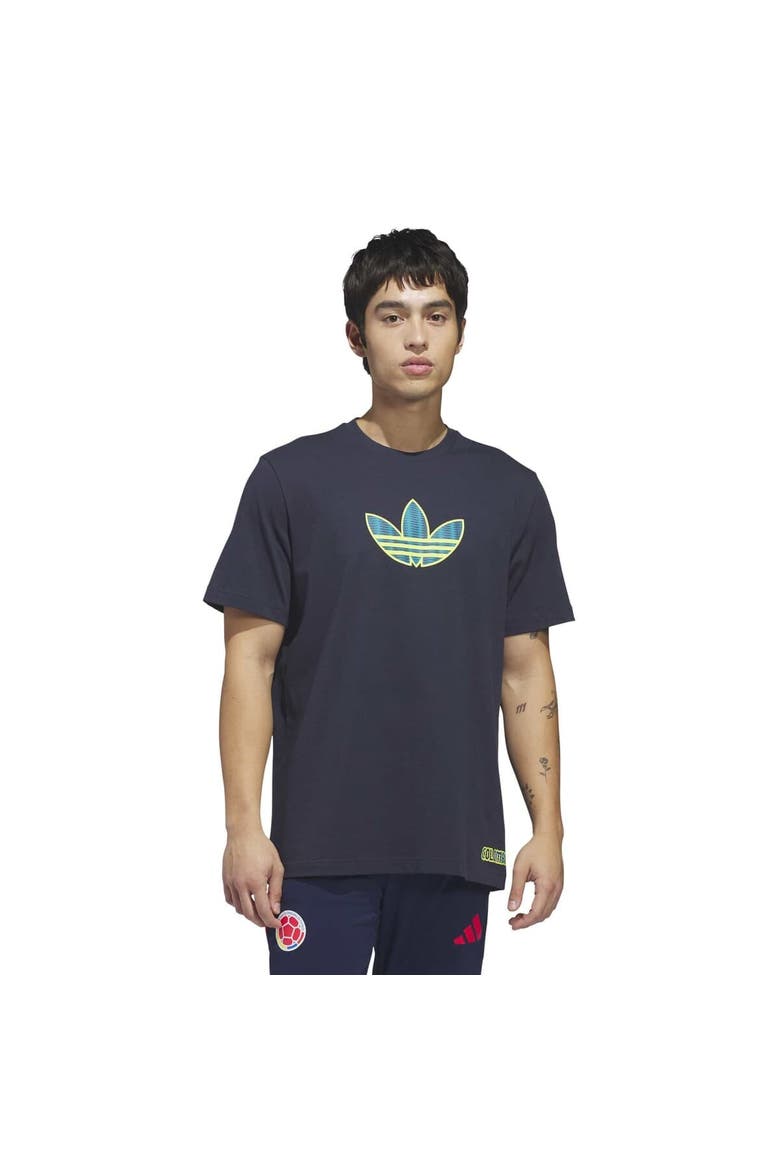 Men's adidas Navy Colombia National Team 2026 Away Jersey Hook T-Shirt, Main, color, Navy