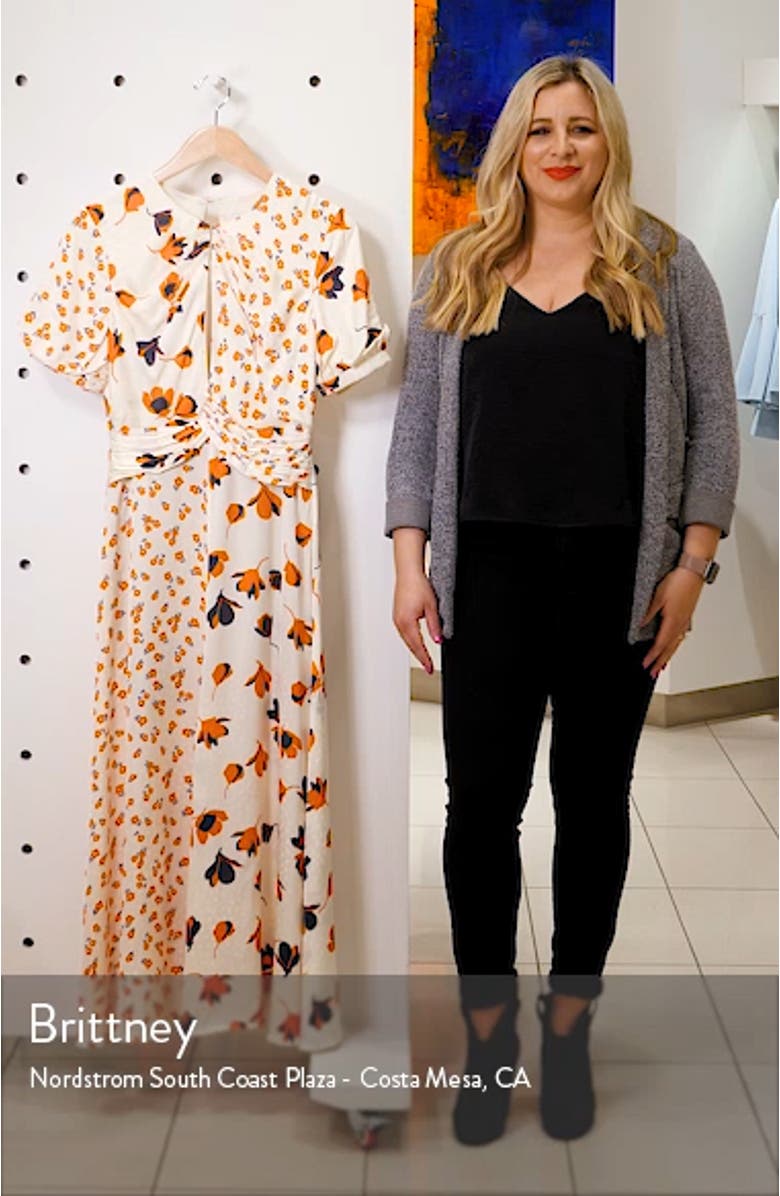 Mixed Floral Print Midi Dress, sales video thumbnail