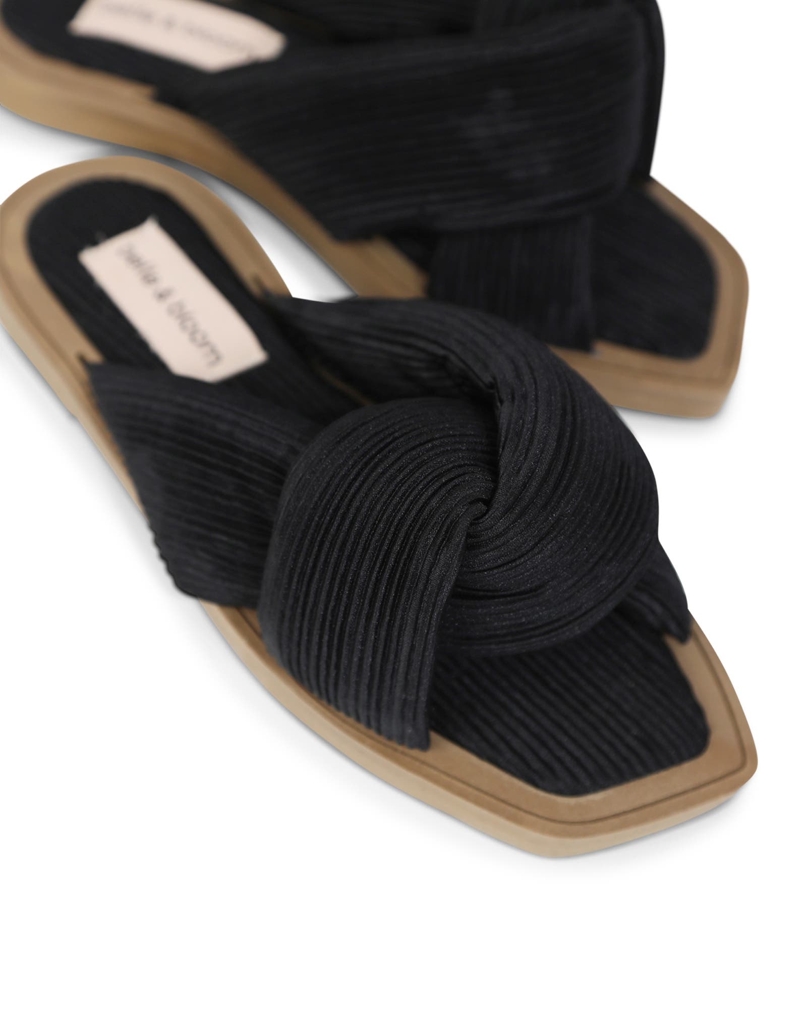 Belle & Bloom Oblivion Slides, Alternate, color, Black