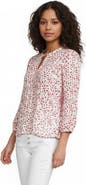 Lands' End Lightweight Jersey Button Pintuck Top