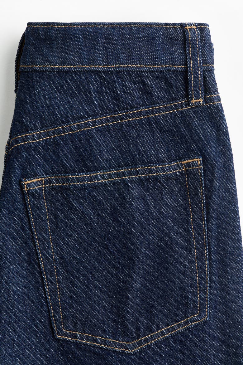 Wide High Waist Jeans, Alternate, color, Navy denim blue