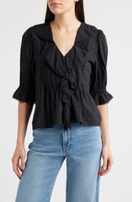 Madewell Ruffled Puff-Sleeve Top