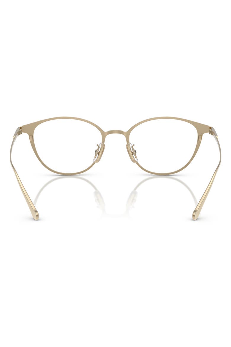 51mm Oval Optical Glasses, Alternate, color, SHINY BLACK / DEMO LENS