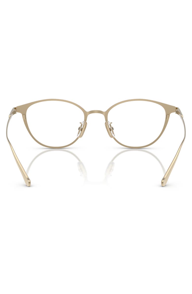 COACH 51mm Oval Optical Glasses, Alternate, color, Shiny Black / Demo Lens